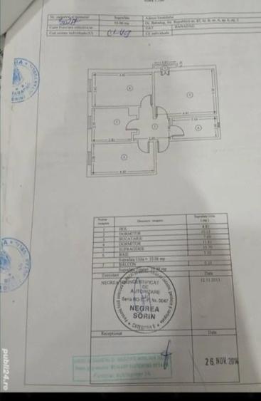 Apartament cu 3 camere decomandat în Central