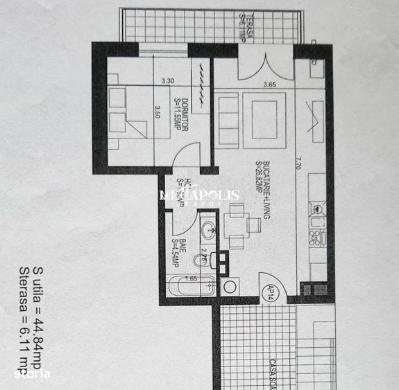 Apartament cu 2 camere în Central