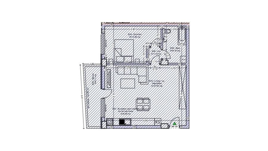 Apartament cu 2 camere si terasa de 6.11 m2, in Mangalia-800m de plaja - 5