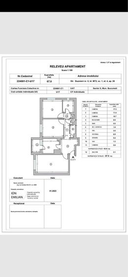 Apartament cu 3 camere decomandat în Rahova