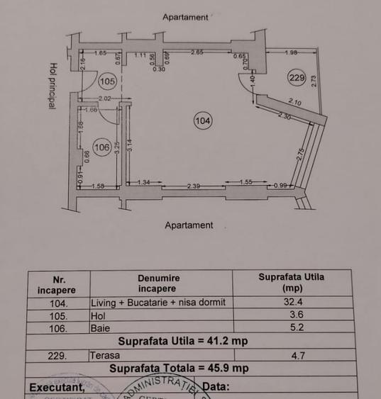 Garsonieră decomandată, mobilată în Mamaia-Sat