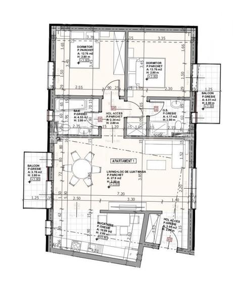 Apartament cu 3 camere semidecomandat în Someșeni