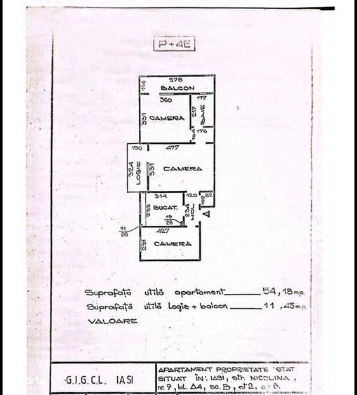 Apartament cu 3 camere în Podu Roș