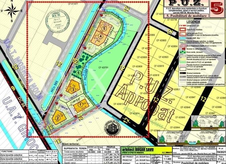 Teren Construcții intravilan de 6152 mp, în Moșnița Nouă