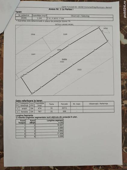 Teren de 1241 mp, în Urleta