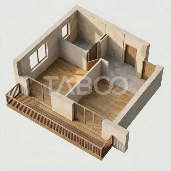 Apartament cu 2 camere semidecomandat în Central