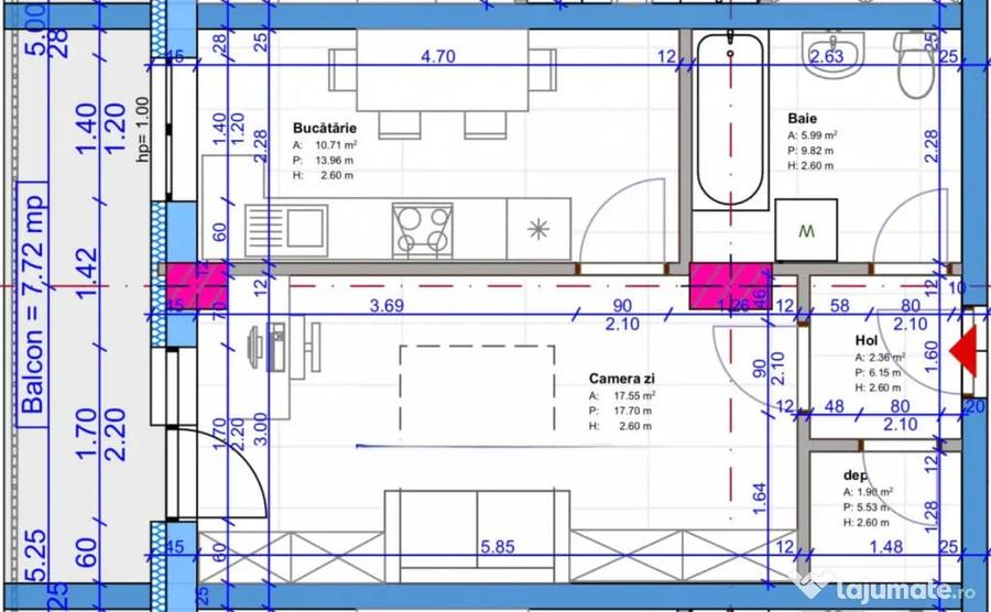 Apartament cu 2 camere, balcon in Floresti zona Terra - Floresti (Cluj) - 3