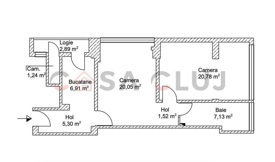 Apartament cu 2 camere, mobilat în Central — fotografia 1