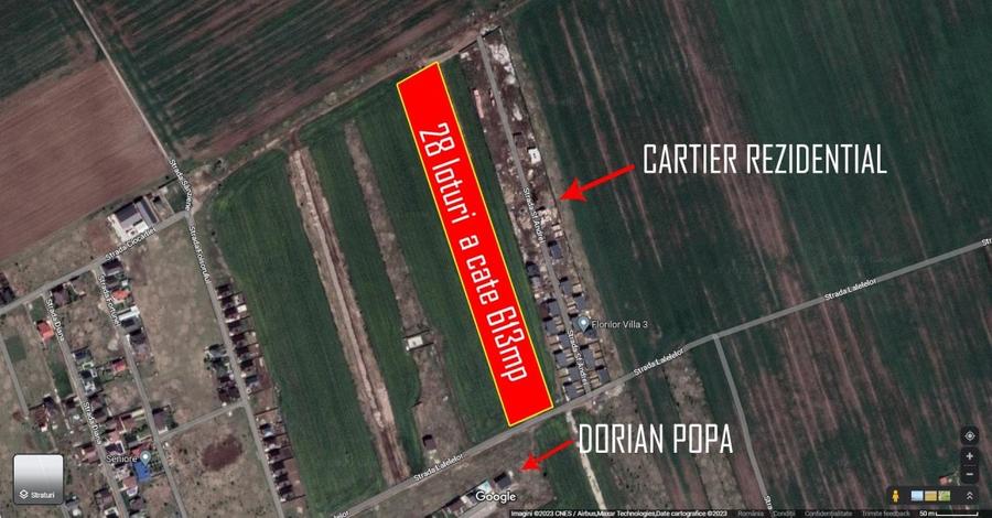Teren Construcții intravilan de 640 mp, în Domnești