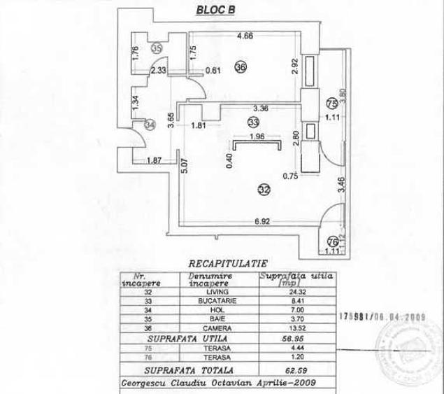 Apartament cu 2 camere semidecomandat în Sud
