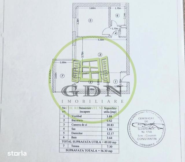 Apartament cu 2 camere semidecomandat în Băneasa