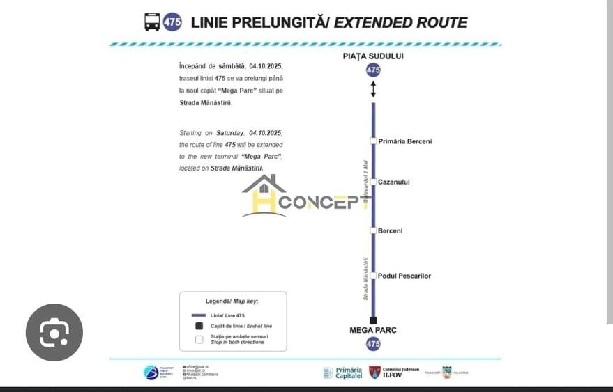 Teren Construcții intravilan de 329 mp, în Vidra