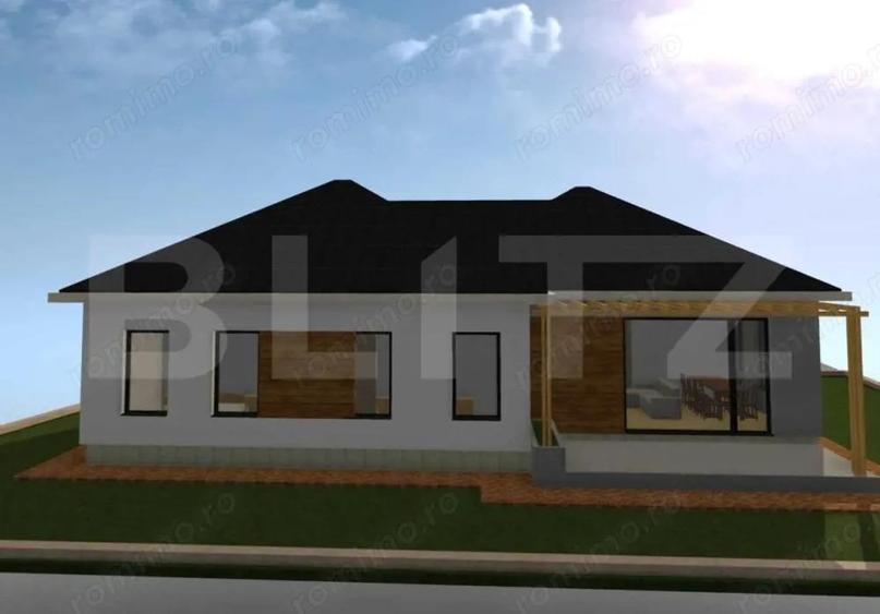Casă cu 4 camere cu Teren 500 Mp în Cornești