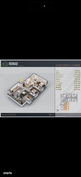 Apartament 3 camere84,49 mp|Compartimentare excelenta | Premium - 7