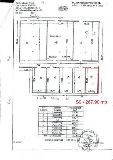 Spațiu industrial, de 267.89999389648 mp, în Est