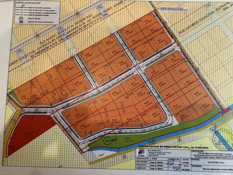 Teren Construcții intravilan de 800 mp, în Giroc