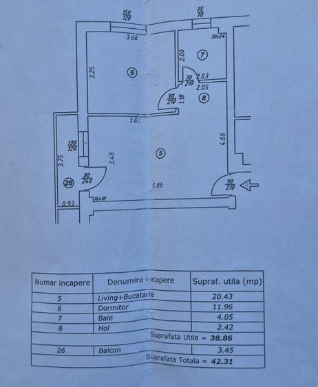 Apartament cu 2 camere semidecomandat în Prelungirea Ghencea