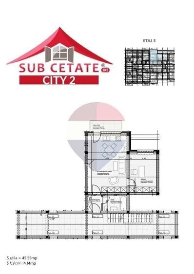 Apartament cu 2 camere în Sânpetru