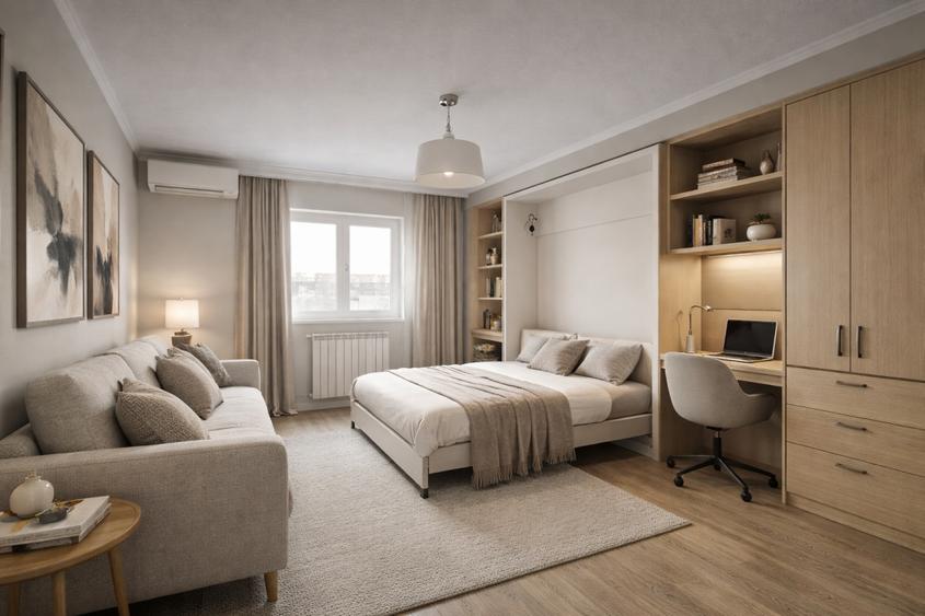 Apartament cu 3 camere semidecomandat în Pipera