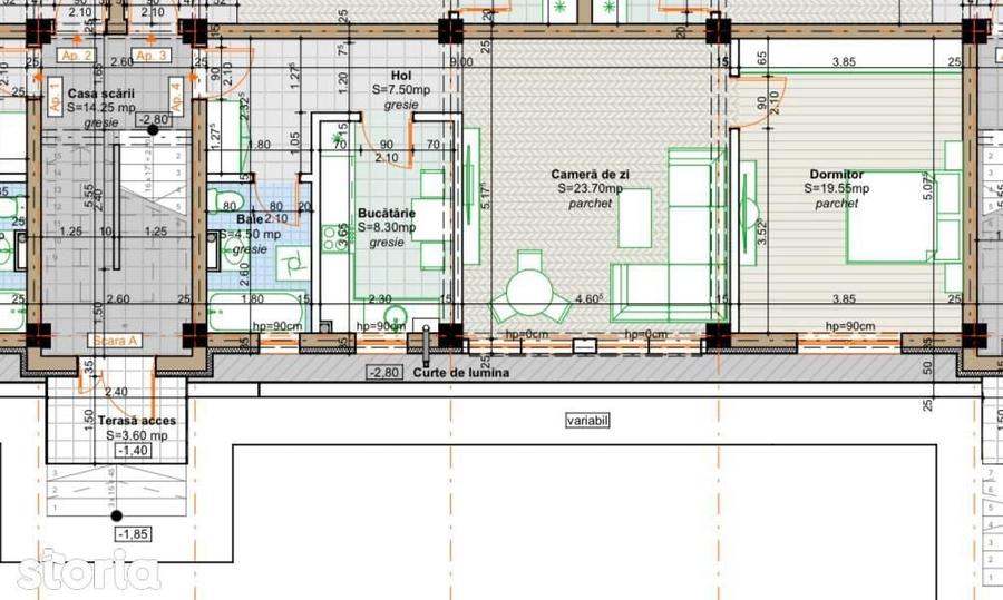 Apartament cu 2 camere în Valea Lupului