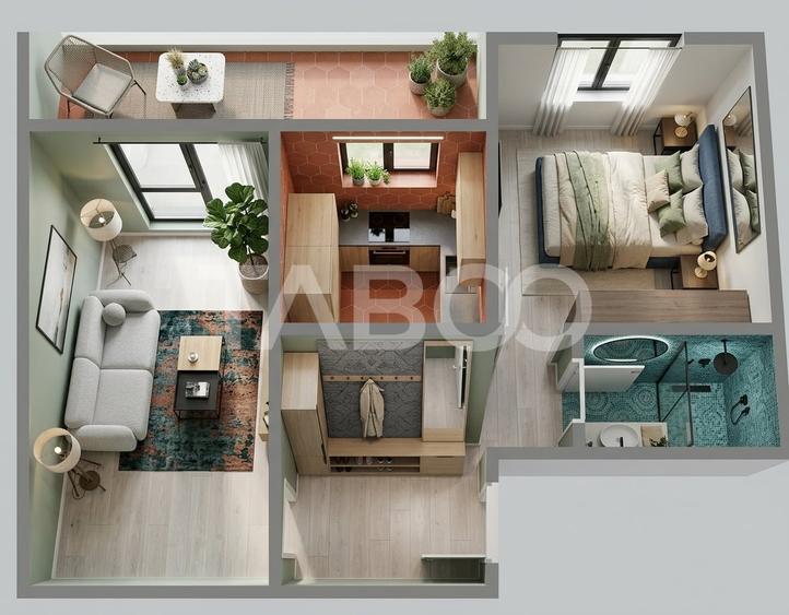 Apartament cu 2 camere decomandat, mobilat în Mihai Viteazul