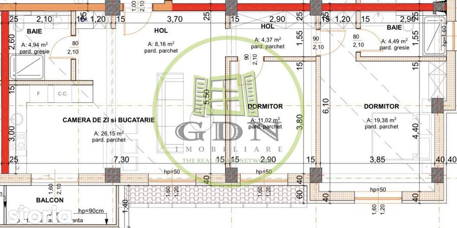 Apartament cu 3 camere decomandat în 1 Mai