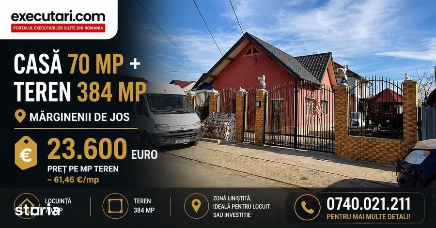 Casă cu 2 camere cu Teren 384 Mp în Filipeștii de Târg