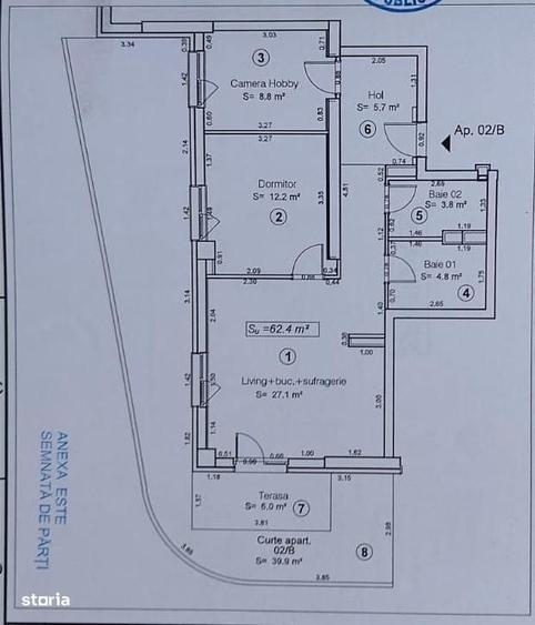 De vanzare apartament 3 camere, central - 19