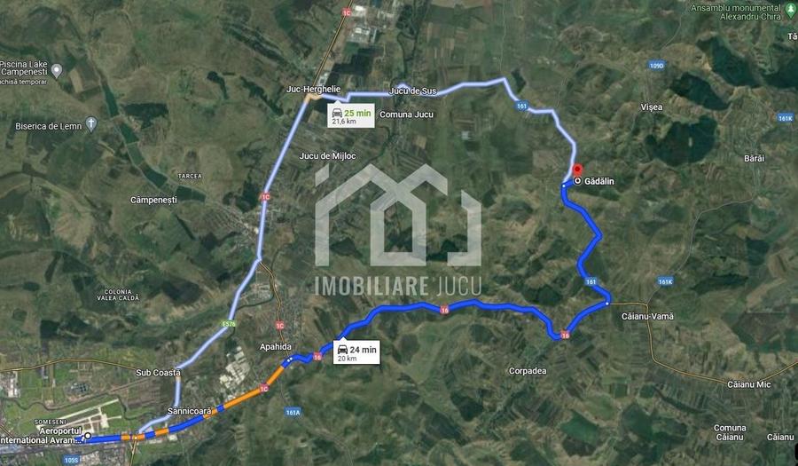 Teren Construcții intravilan de 1200 mp, în Gădălin