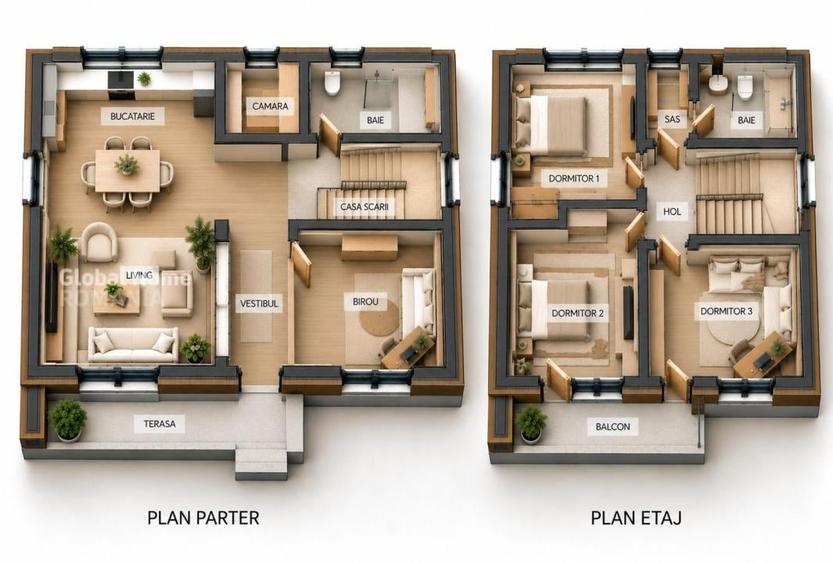 Casă cu 4 camere cu Teren 400 Mp în Central