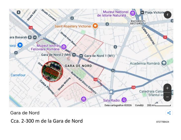Teren Construcții intravilan de 225 mp, în Gara de Nord