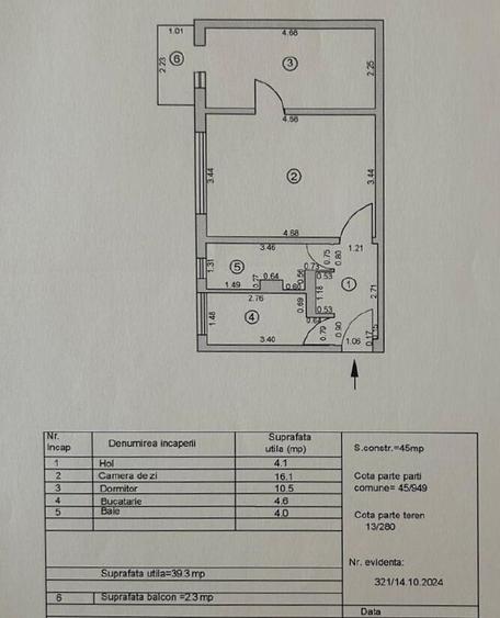 Apartament cu 2 camere semidecomandat, mobilat în Central