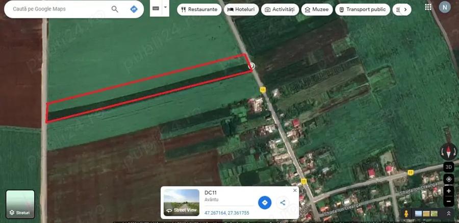 Teren de 500 mp, în Avântu