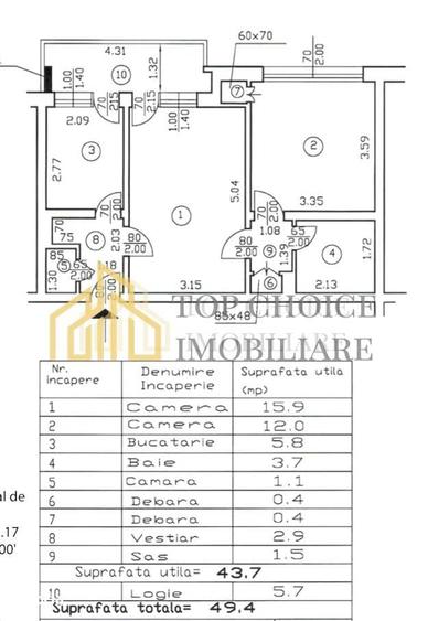 2 CAMERE BARBU VACARESCU - ETAJ 27 - INVESTITIE EXCELENTA - DE RENOVAT - 1