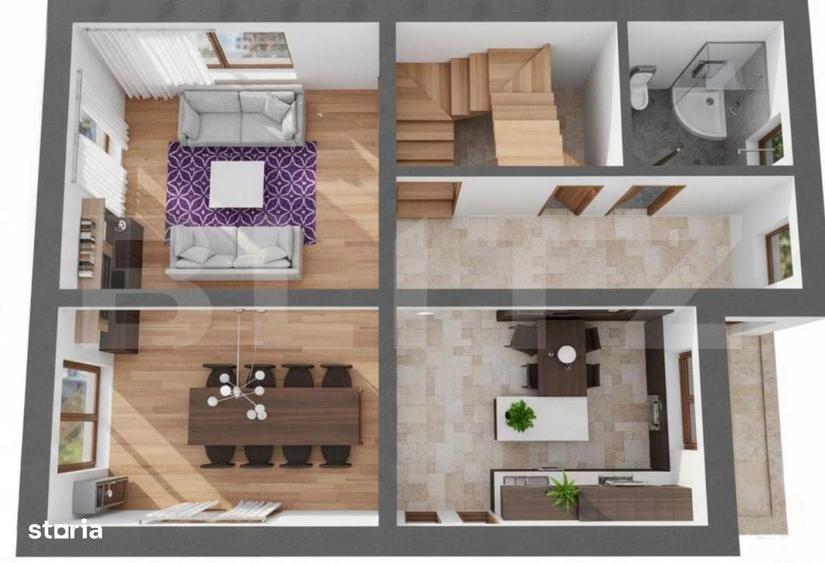 Casă cu 4 camere cu Teren 350 Mp în Central