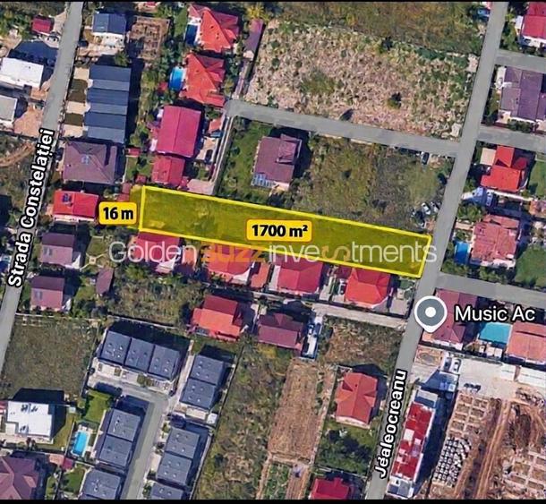 Teren Construcții intravilan de 1700 mp, în Pipera