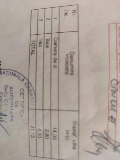 Garsonieră decomandată în Zahana