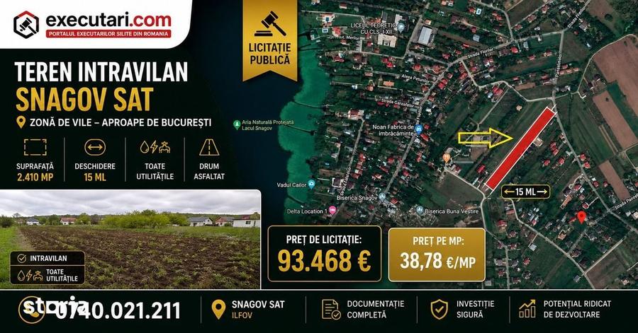 SNAGOV SAT - Teren- 2410m2 - Toate utilitatile - Zona de Vile - 4