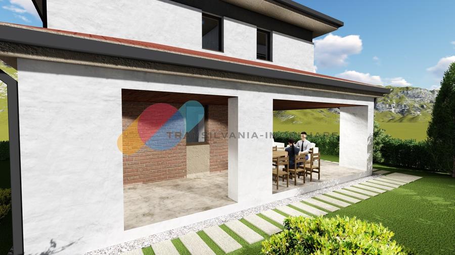 Casă individuală cu 4 camere cu Canalizare în Dâmbul Rotund