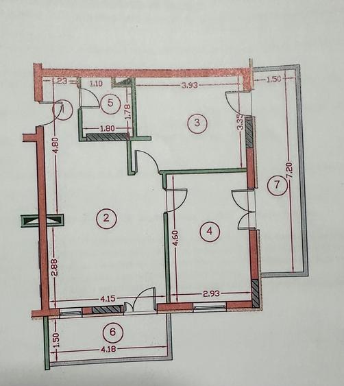 Apartament cu 3 camere decomandat în Central
