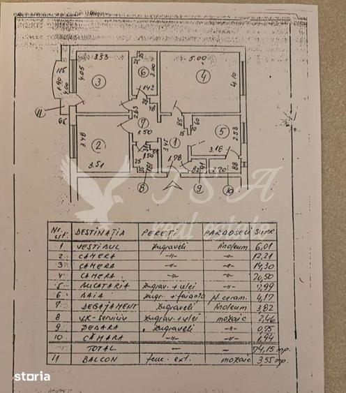 Apartament cu 3 camere decomandat în Rahova