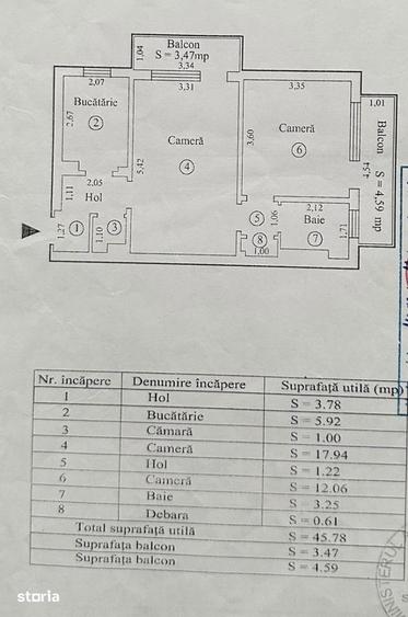Apartament cu 2 camere semidecomandat în Calea Galați