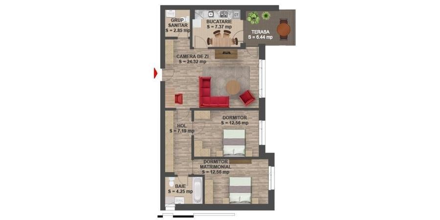 Apartament 3 Camere De Inchiriat Greenfield Residence Platanilor Par - 15