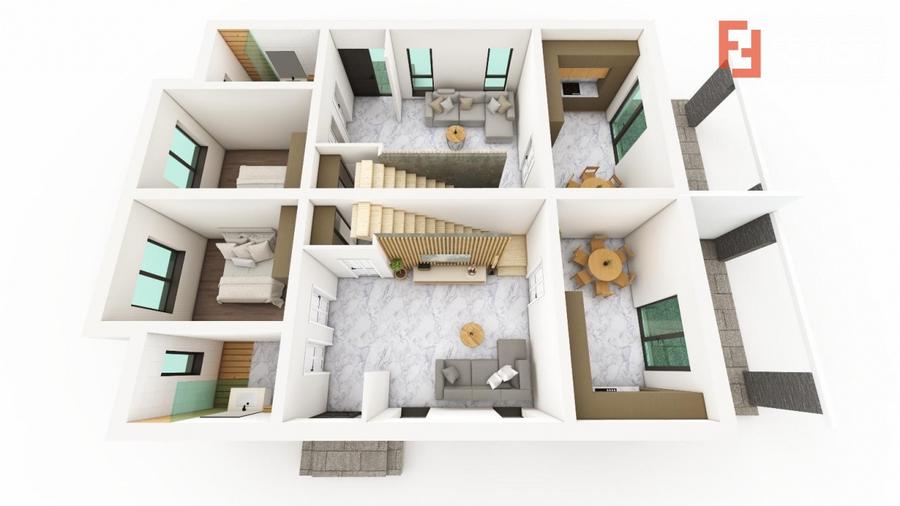 Duplex cu 5 camere cu Canalizare în Sânmihaiu Român