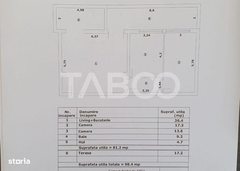 Apartament cu 3 camere decomandat în Central