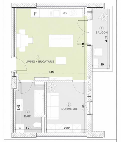 Proprietar Apartament 2 camere de închiriat | Torontalului Ateneo | parcare - 13