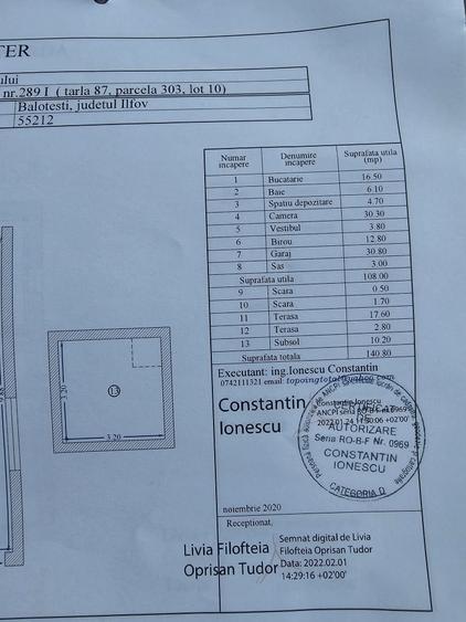 Casă cu 5 camere cu Teren 521 Mp în Balotești