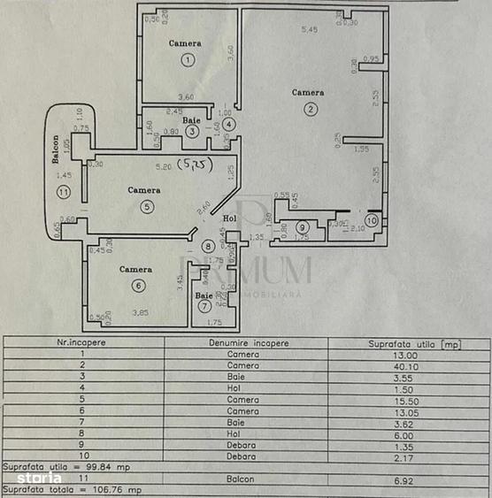 Apartament cu 4 camere decomandat în Simion Bărnuțiu