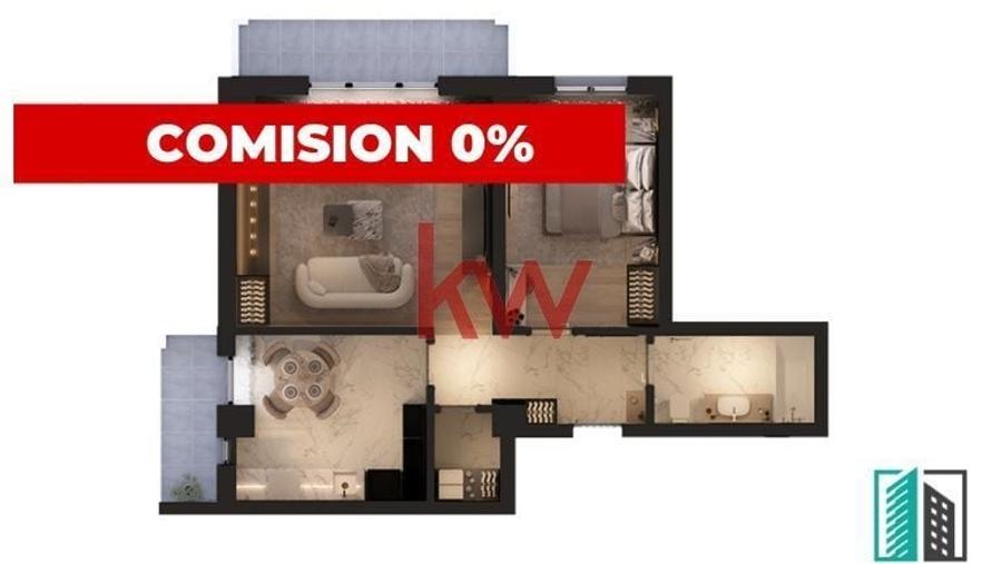Apartament cu 2 camere decomandat în Bârnova