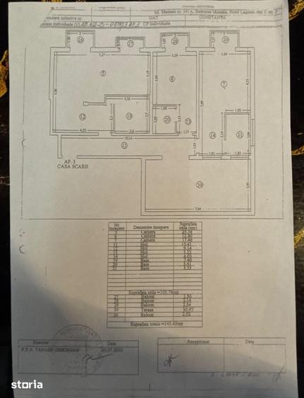 Apartament cu 3 camere în Central